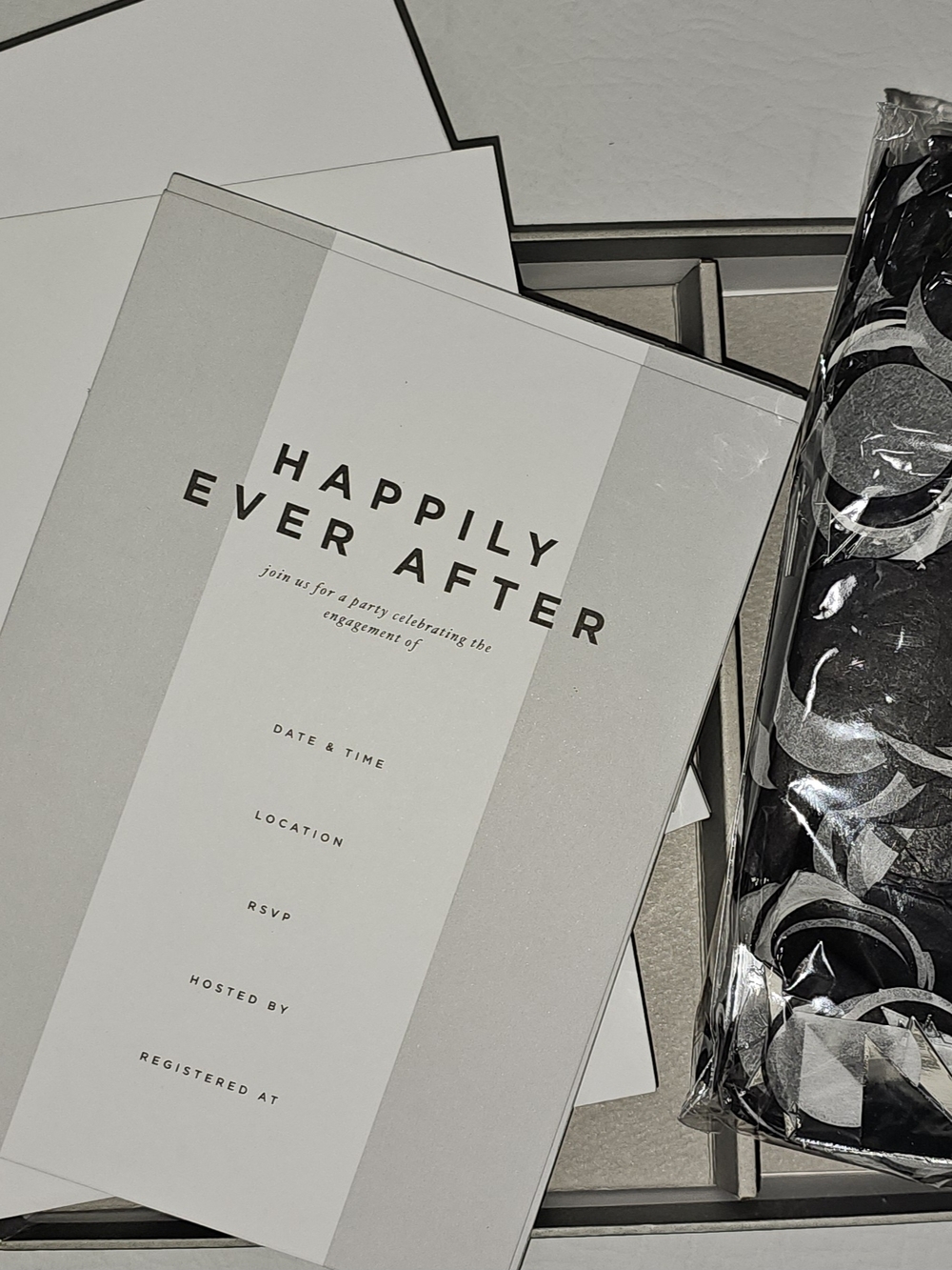 Happily Ever After Neutral Engagement Party Invitation Pack 2 Boxes 24 Count